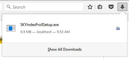 Firefox download list