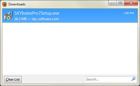 Firefox Download complete example